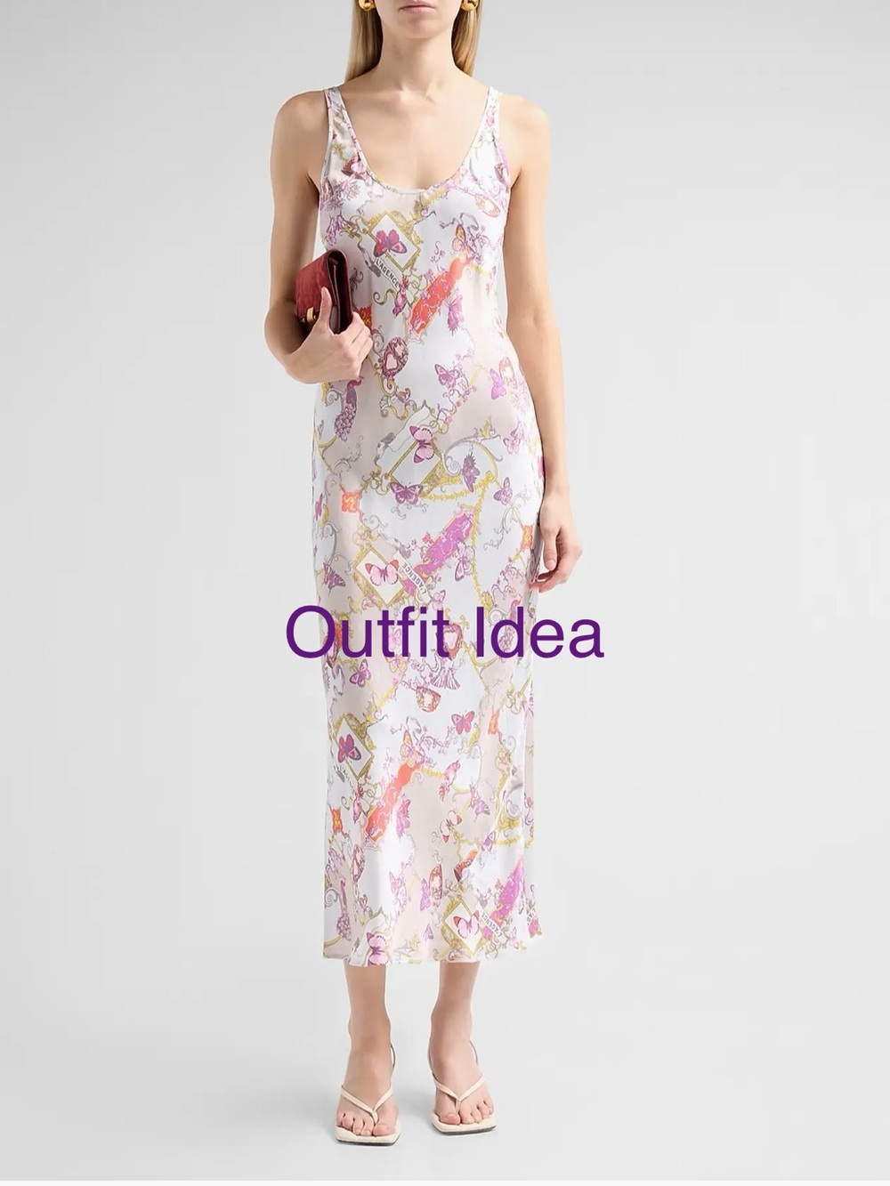 OSCAR de la RENTA Satin Effect Slip Dress